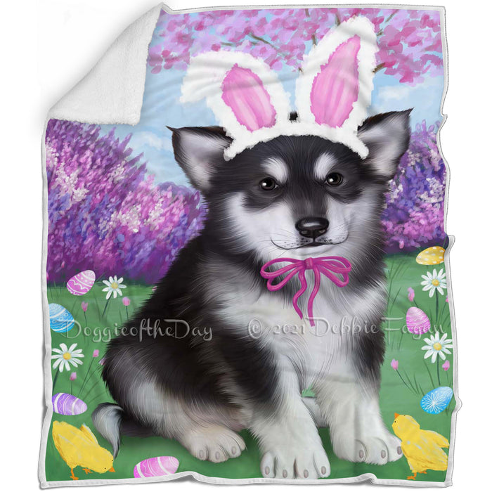 Alaskan Malamute Dog Easter Holiday Blanket BLNKT56874