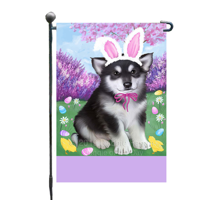 Personalized Easter Holiday Alaskan Malamute Dog Custom Garden Flags GFLG-DOTD-A58710
