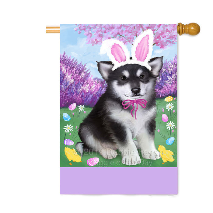 Personalized Easter Holiday Alaskan Malamute Dog Custom House Flag FLG-DOTD-A58766