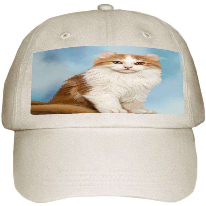 Ameican Curl Cat Ball Hat Cap Off White