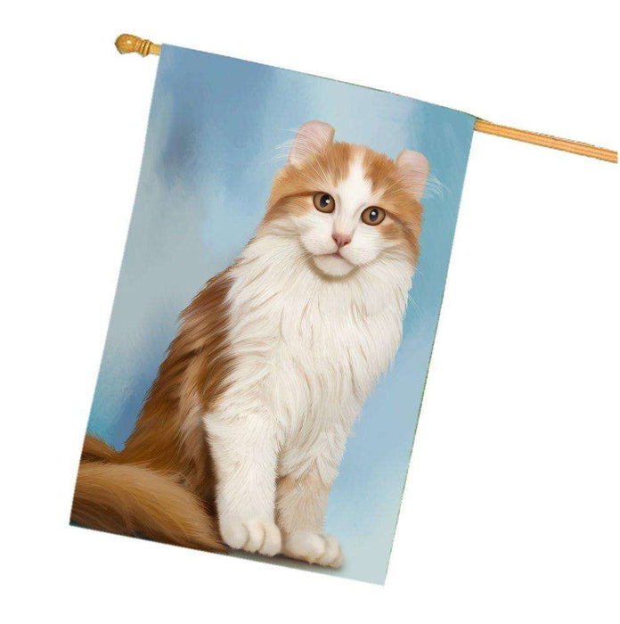Ameican Curl Cat House Flag
