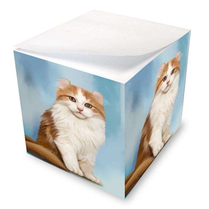 Ameican Curl Cat Note Cube