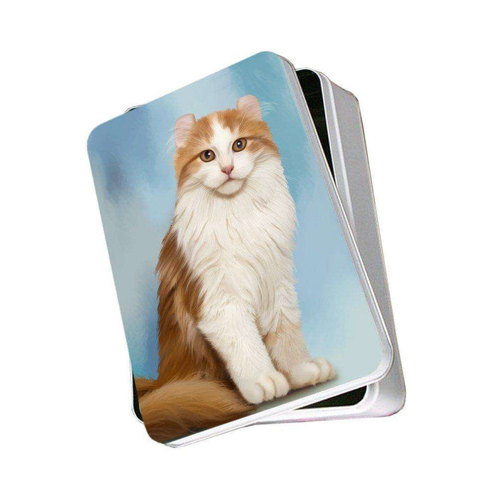 Ameican Curl Cat Photo Tin