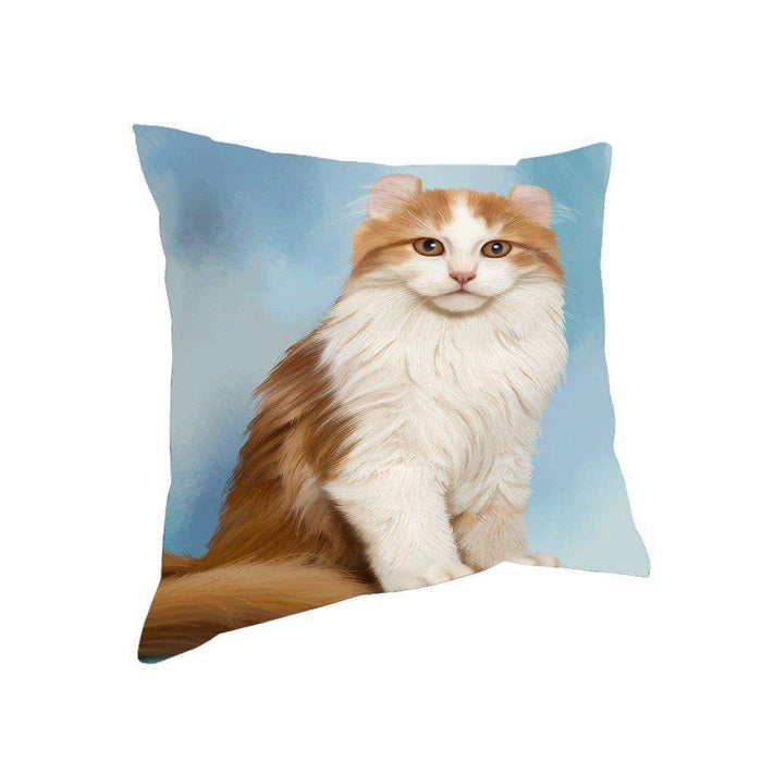 Ameican Curl Cat Throw Pillow