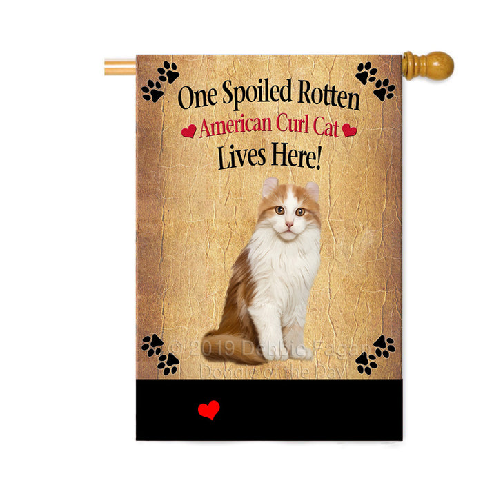 Personalized Spoiled Rotten Ameican Curl Cat Custom House Flag FLG-DOTD-A63123