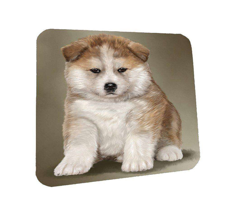 American Akita Inu Puppy Dog Coasters Set of 4