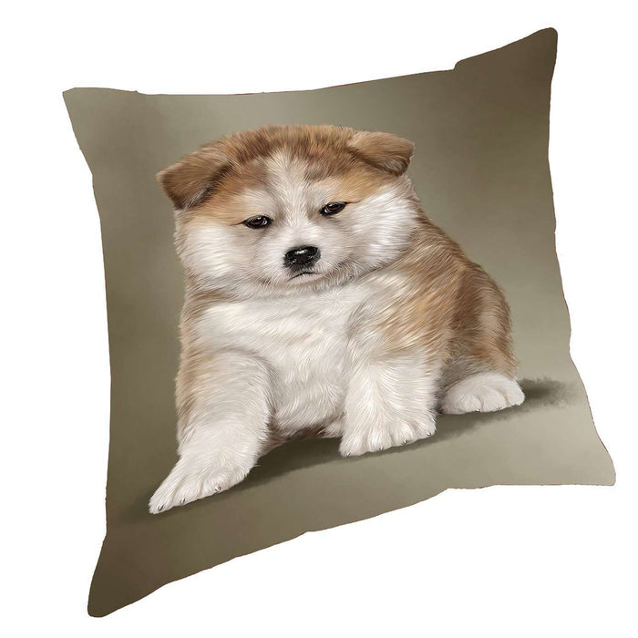 American Akita Inu Puppy Dog Throw Pillow