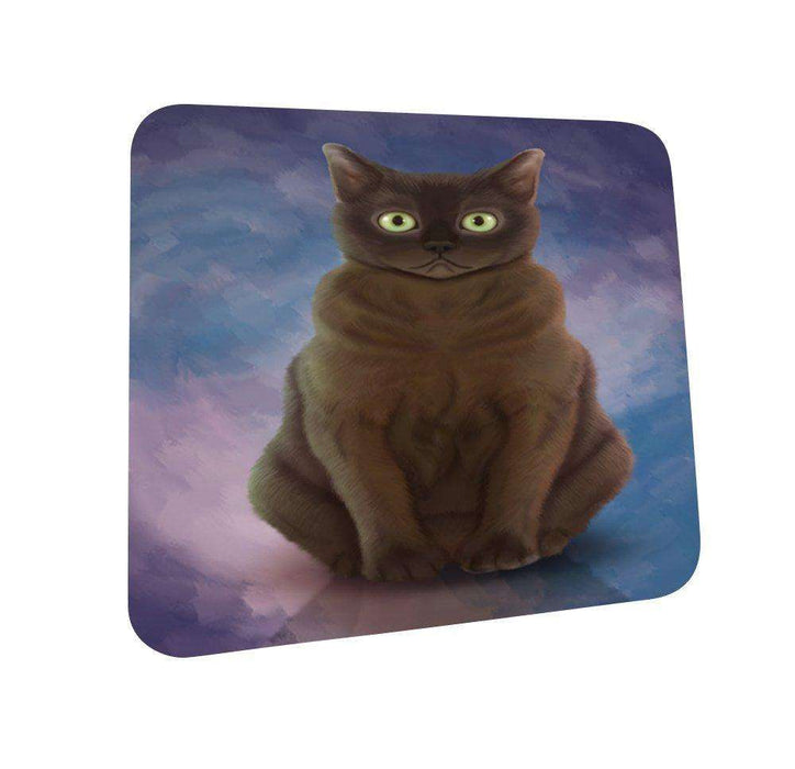 American Bermese Zibeline Cat Coasters Set of 4