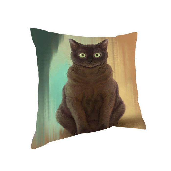 American Bermese Zibeline Cat Throw Pillow