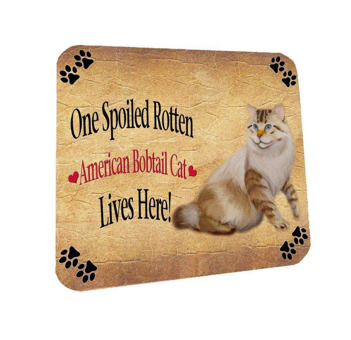 American Bobtail Spoiled Rotten Cat Coasters Set of 4