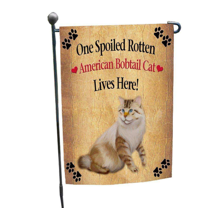 American Bobtail Spoiled Rotten Cat Garden Flag