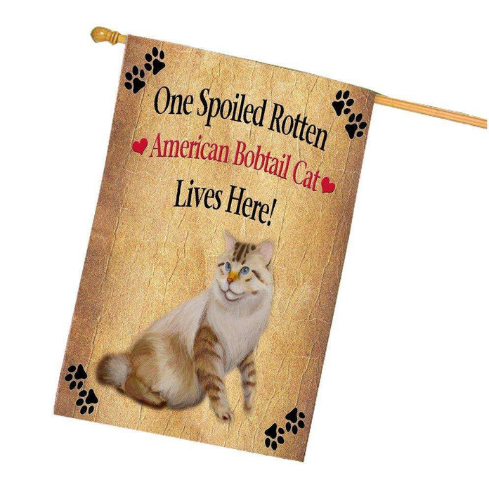 American Bobtail Spoiled Rotten Cat House Flag