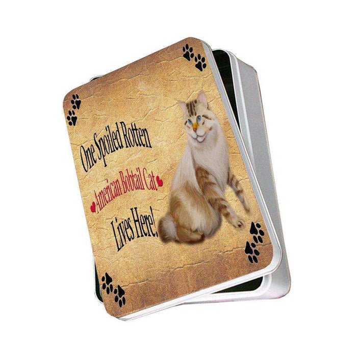 American Bobtail Spoiled Rotten Cat Photo Storage Tin