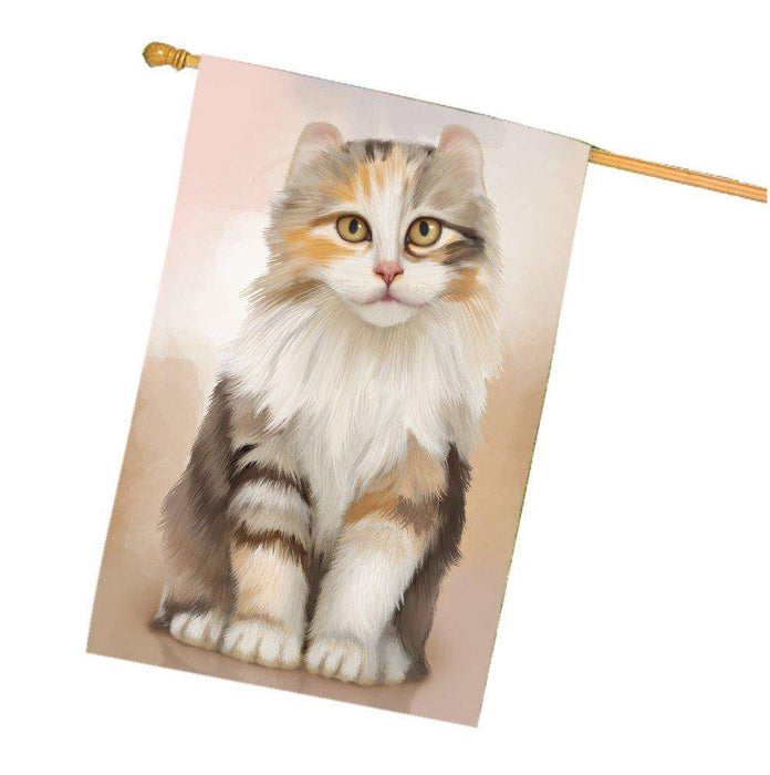 American Curl Cat House Flag