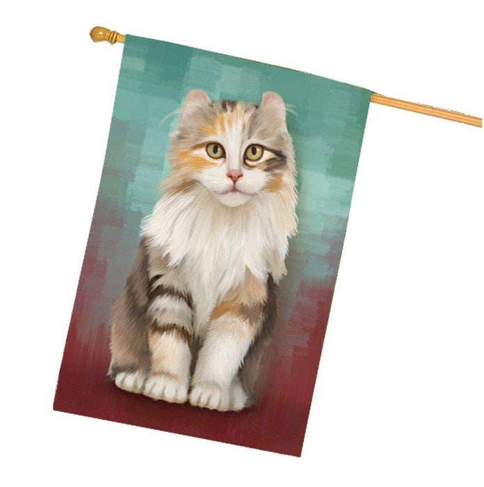 American Curl Cat House Flag