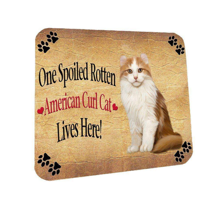 American Curl Spoiled Rotten Cat Coasters Set of 4