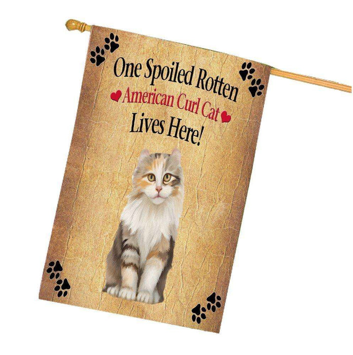 American Curl Spoiled Rotten Cat House Flag