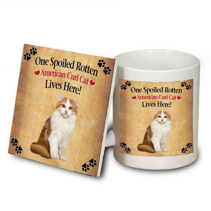 American Curl Spoiled Rotten Cat Mug and Coaster Set