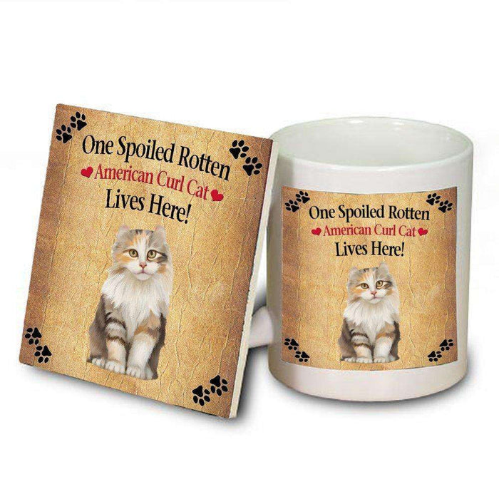 American Curl Spoiled Rotten Cat Mug and Coaster Set