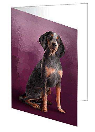 American English Coonhound Dog Handmade Artwork Assorted Pets Greeting Cards and Note Cards with Envelopes for All Occasions and Holiday Seasons