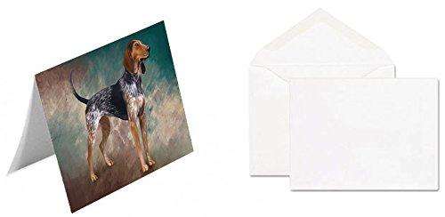 American English Coonhound Dog Handmade Artwork Assorted Pets Greeting Cards and Note Cards with Envelopes for All Occasions and Holiday Seasons