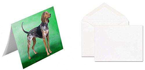 American English Coonhound Dog Handmade Artwork Assorted Pets Greeting Cards and Note Cards with Envelopes for All Occasions and Holiday Seasons