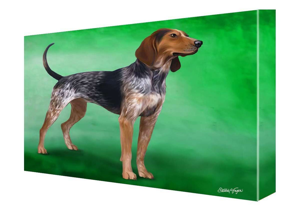 American English Coonhound Dog Painting Printed on Canvas Wall Art Signed