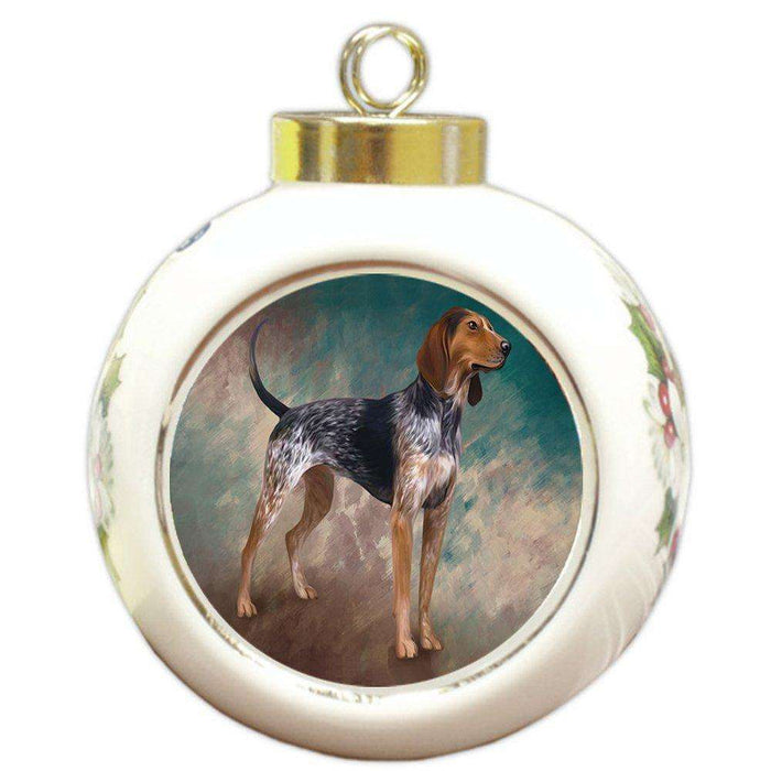 American English Coonhound Dog Round Ball Christmas Ornament