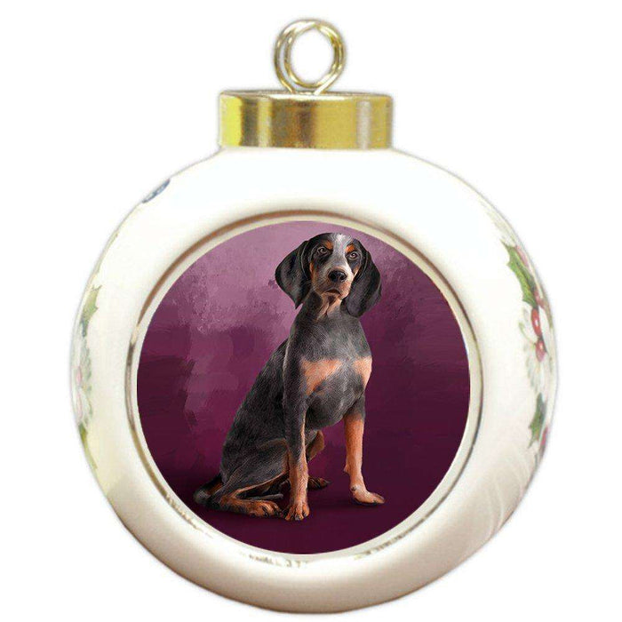 American English Coonhound Dog Round Ball Christmas Ornament