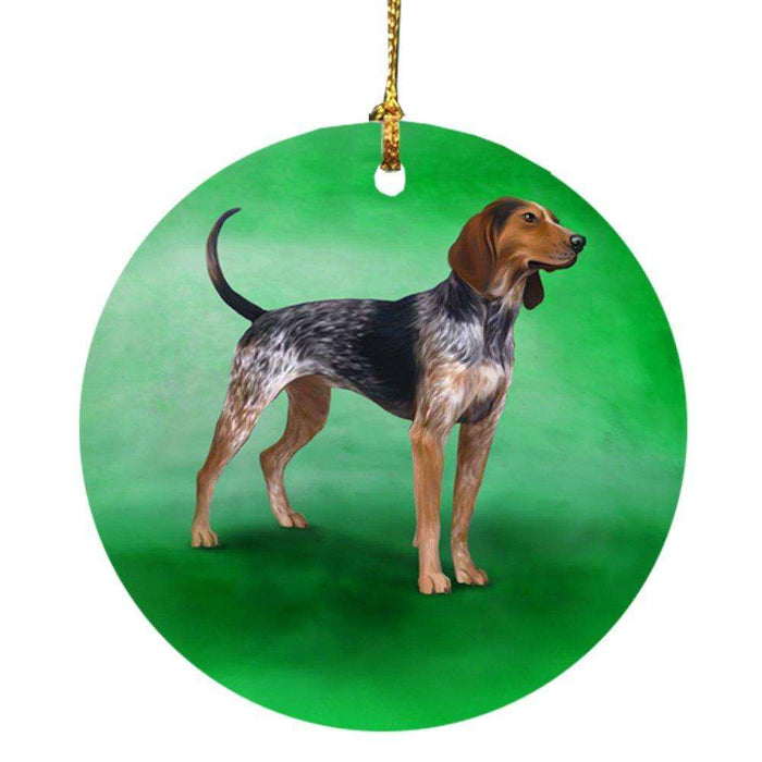 American English Coonhound Dog Round Christmas Ornament