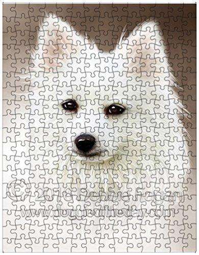 American Eskimo Dog Art Portrait Print 300 Pc. Puzzle with Photo Tin