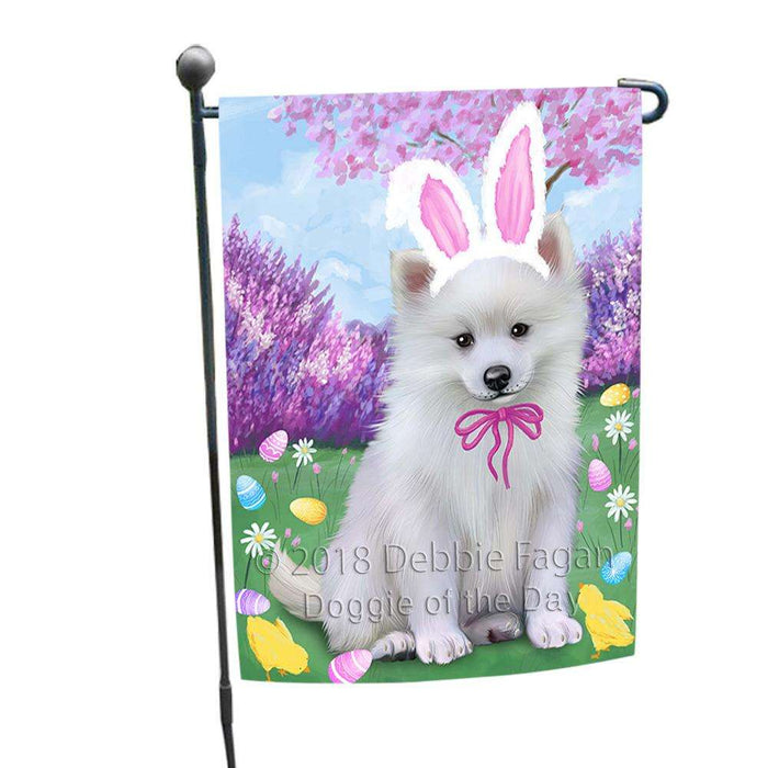 American Eskimo Dog Easter Holiday Garden Flag GFLG54293
