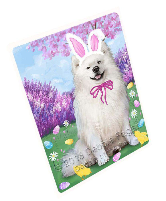 American Eskimo Dog Easter Holiday Large Refrigerator / Dishwasher Magnet RMAG86262