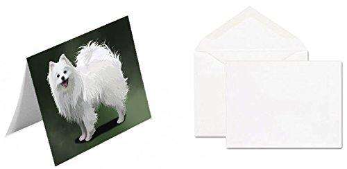 American Eskimo Dog Handmade Artwork Assorted Pets Greeting Cards and Note Cards with Envelopes for All Occasions and Holiday Seasons