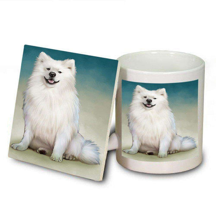 American Eskimo Dog Mug and Coaster Set MUC48270