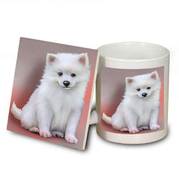 American Eskimo Dog Mug and Coaster Set MUC48271