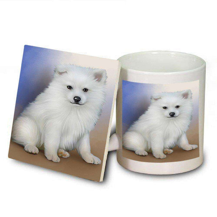 American Eskimo Dog Mug and Coaster Set MUC48272