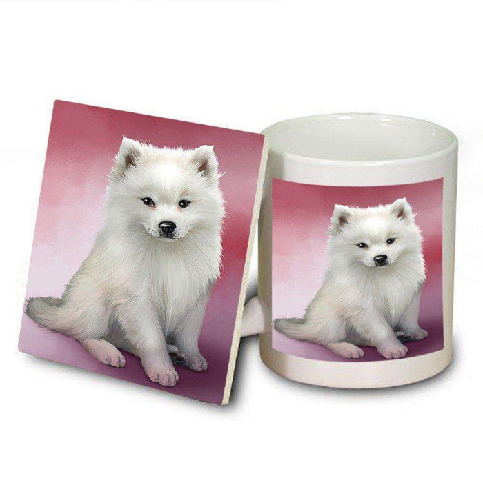 American Eskimo Dog Mug and Coaster Set MUC48274