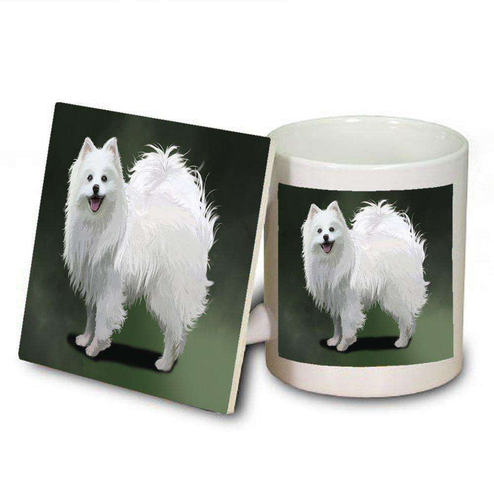 American Eskimo Dog Mug and Coaster Set