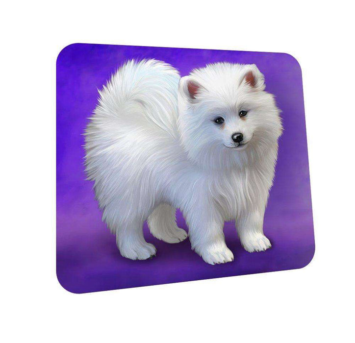 American Eskimo Puppy Dog Coasters Set of 4