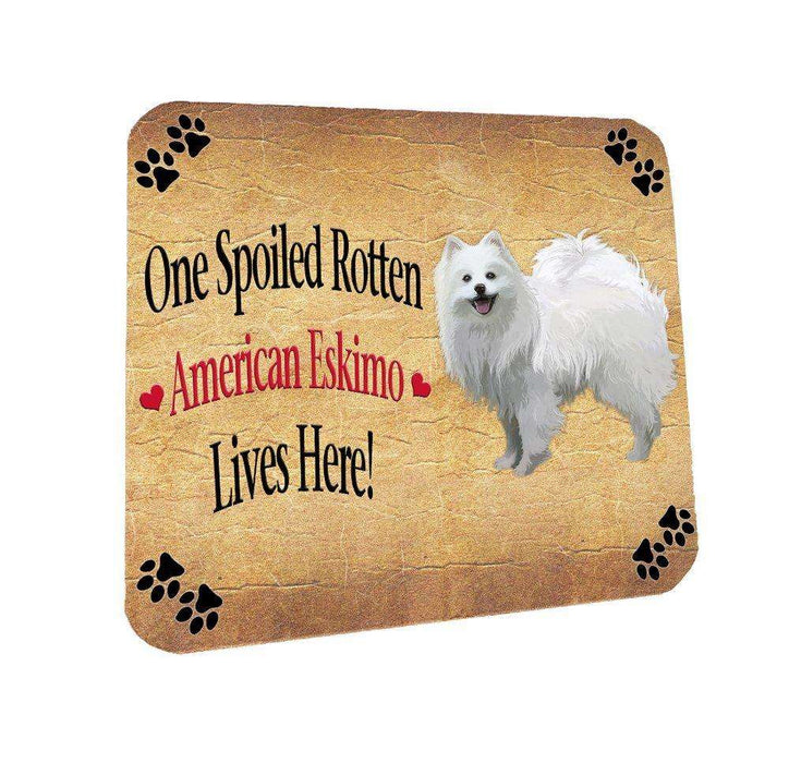 American Eskimo Spoiled Rotten Dog Coasters Set of 4