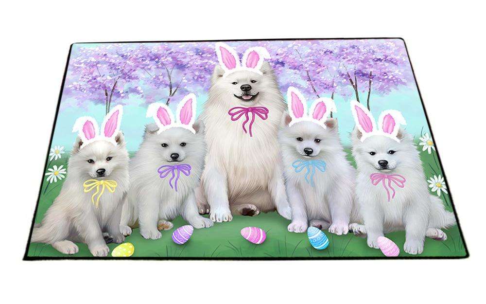 American Eskimos Dog Easter Holiday Floormat FLMS49536