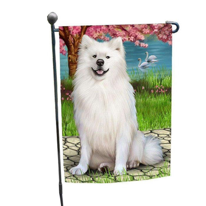 American Eskimos Dog Garden Flag