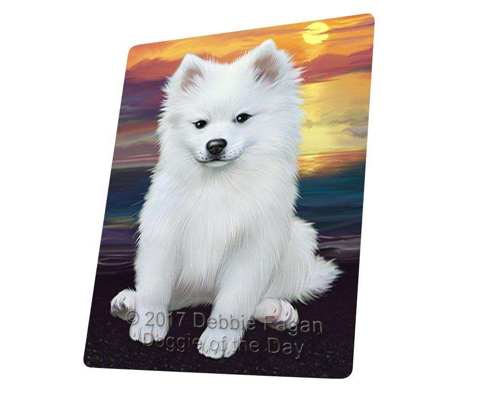 American Eskimos Dog Large Refrigerator / Dishwasher Magnet D379