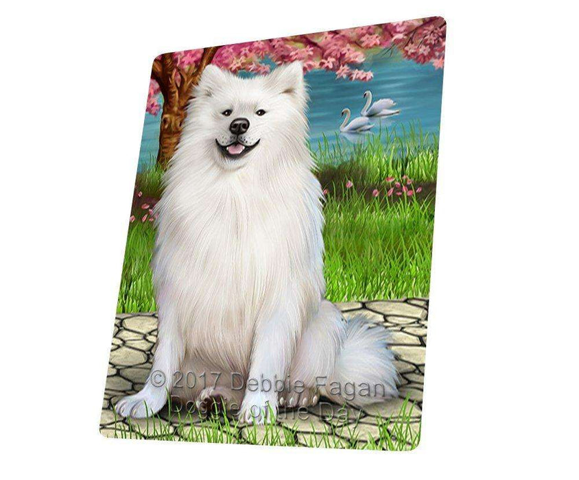 American Eskimos Dog Large Refrigerator / Dishwasher Magnet D381