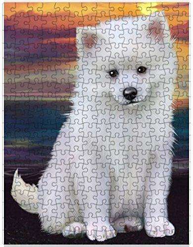 American Eskimos Dog Puzzle with Photo Tin D628