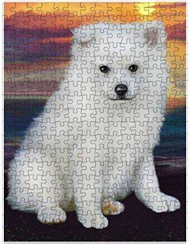 American Eskimos Dog Puzzle with Photo Tin D629