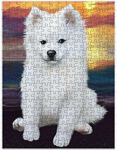 American Eskimos Dog Puzzle with Photo Tin D630