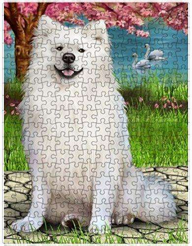 American Eskimos Dog Puzzle with Photo Tin D632