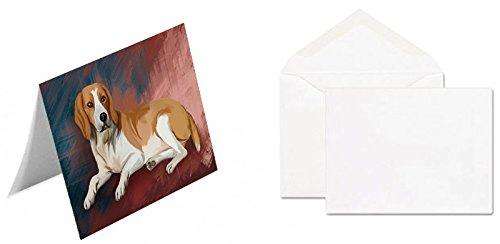 American Foxhound Dog Handmade Artwork Assorted Pets Greeting Cards and Note Cards with Envelopes for All Occasions and Holiday Seasons